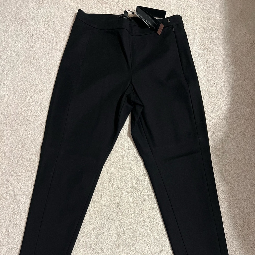 NWT Banana Republic Devon Curvy Skinny Black Pant 10 Petite